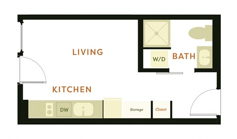 a floor plan of the apartment